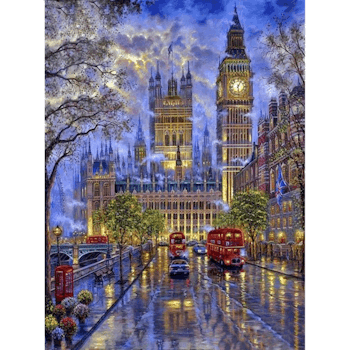 Diamanttavla London By Night  40x50