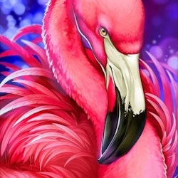Diamanttavla (R) Flamingo 40x50