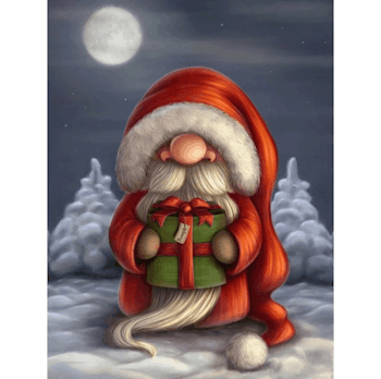 Diamanttavla Tomte Med Paket 30x40