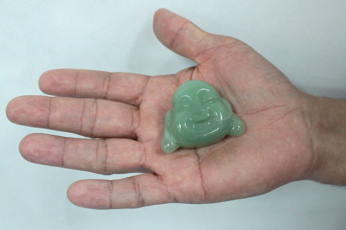 Buddha Huvud Jade 5x2x3,5 cm