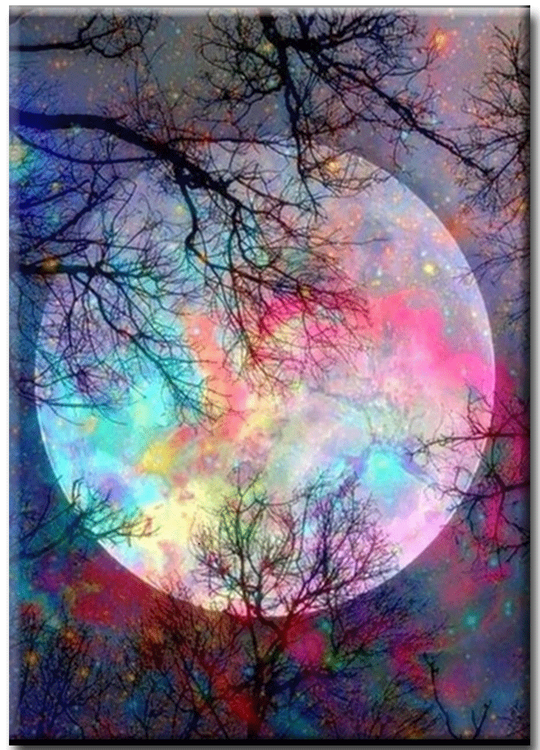 Diamanttavla (R) Color Moon 40x50