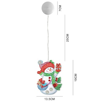 Diamanttavla Hängande Ledlampa Snögubbe