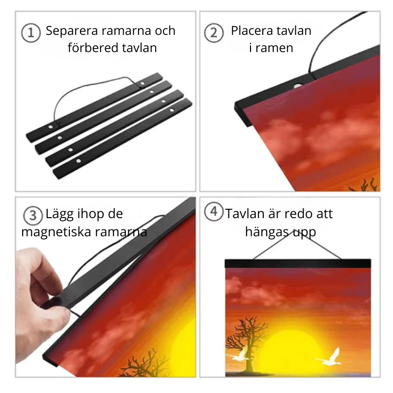 Diamond Painting Magnetram I Valnöt 51 cm