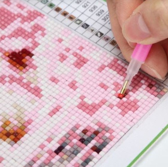 Diamanttavla Rose Vintage 30x30