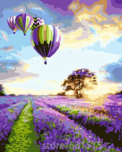 Paint By Numbers Lavendel And Balloons