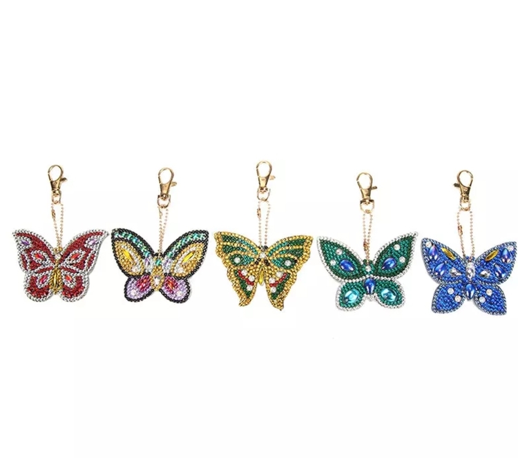 Nyckelring Butterfly 5-PACK