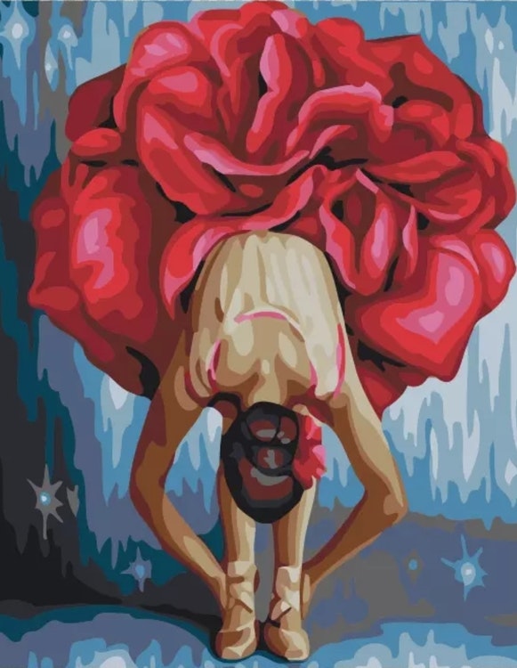 Paint By Numbers Rose Ballerina 40x50