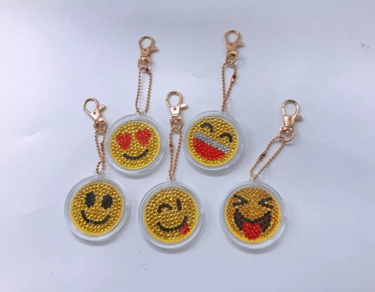Nyckelringar Smileys 5-Pack