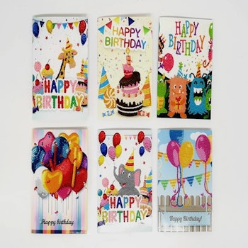 Födelsedagskort Ballonger 6-Pack