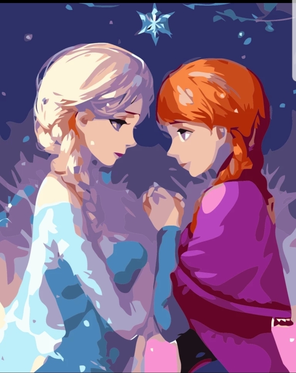 Paint By Numbers  Elsa Och Anna 40x50