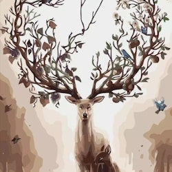 Paint By Numbers Season Deer 40x50 - Leveranstid 1-3 Dagar