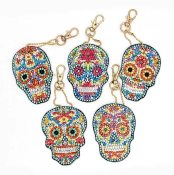 Nyckelring Candyskulls 5-pack - Leverans v. 26-27
