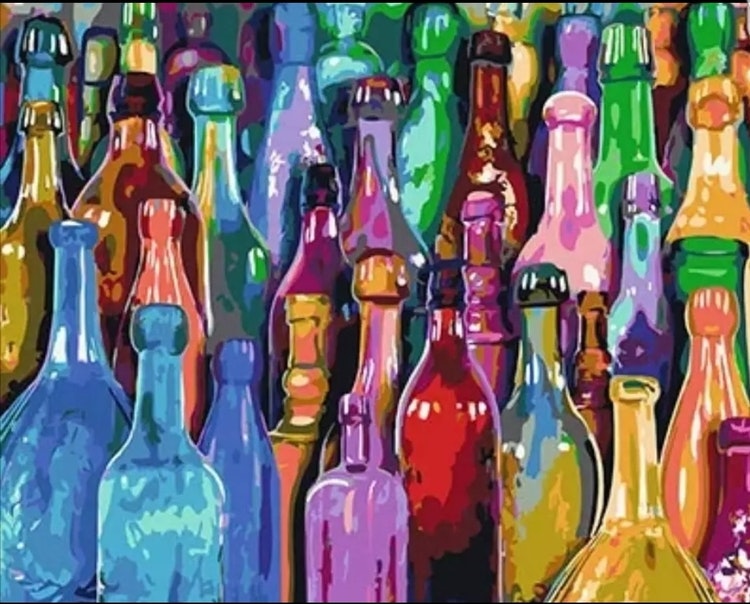 Paint By Numbers Bottles 40x50