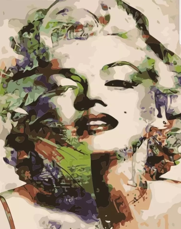 Paint By Numbers Marilyn Monroe Green 40x50