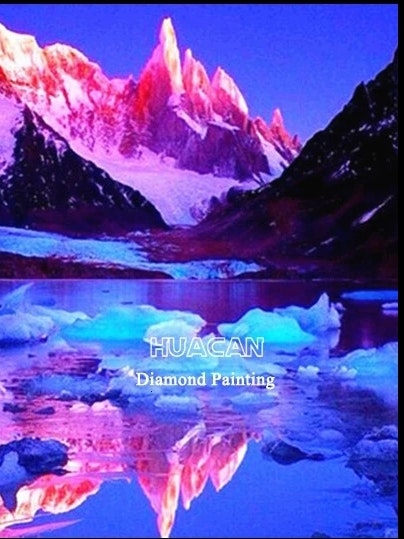 Diamanttavla Pink Mountains 30x40