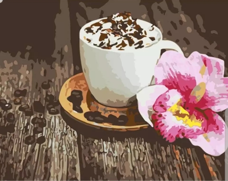 Paint By Numbers Coffee Orchid 40x50 - Leveranstid 1-3 Dagar