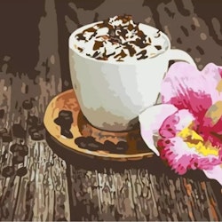 Paint By Numbers Coffee Orchid 40x50 - Leveranstid 1-3 Dagar