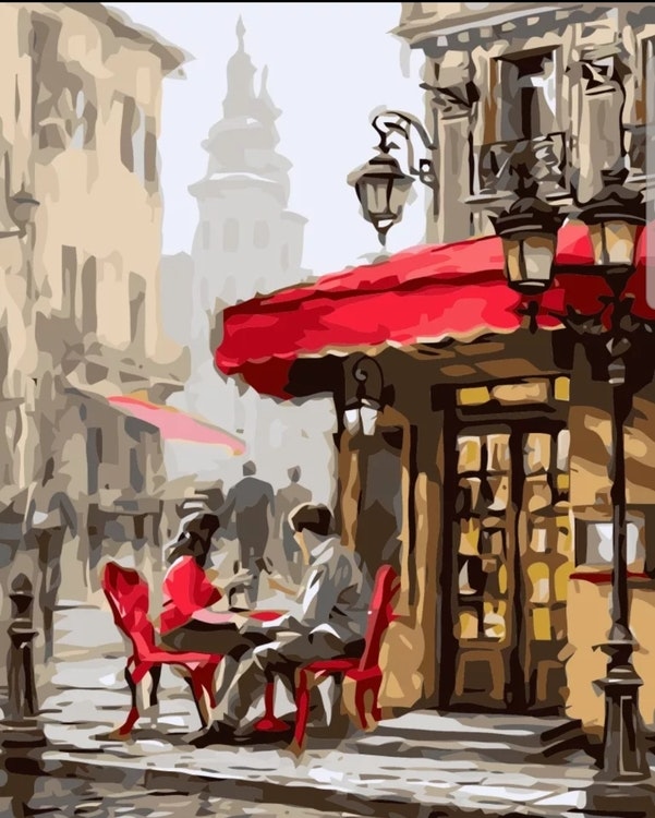 Paint By Numbers Cafe' Time 40x50