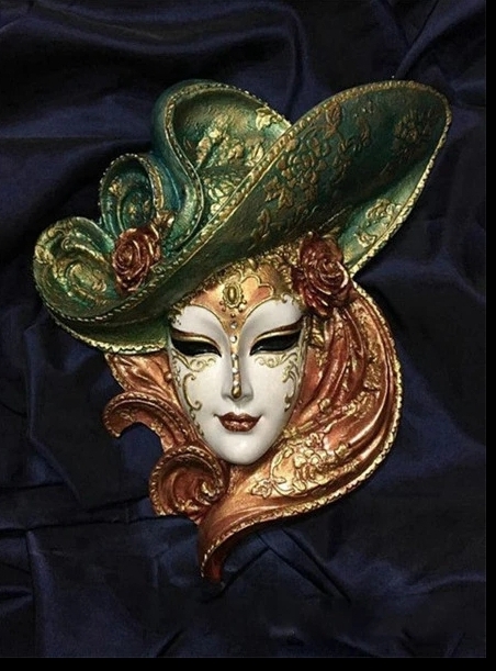 Diamanttavla Green Hat Mask 40x50