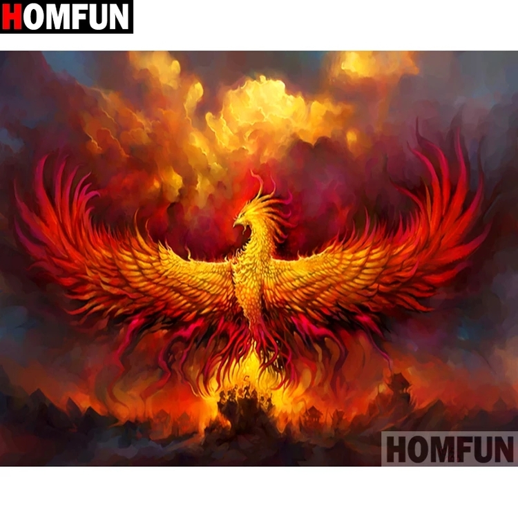 Flaming Phoenix 50x70
