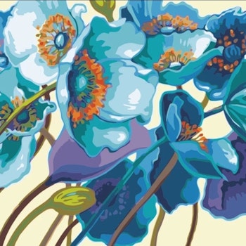 Paint By Numbers Blue Poppy 40x50