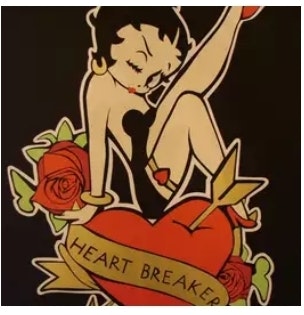 Diamanttavla Betty Boop Heartbreaker 40x50