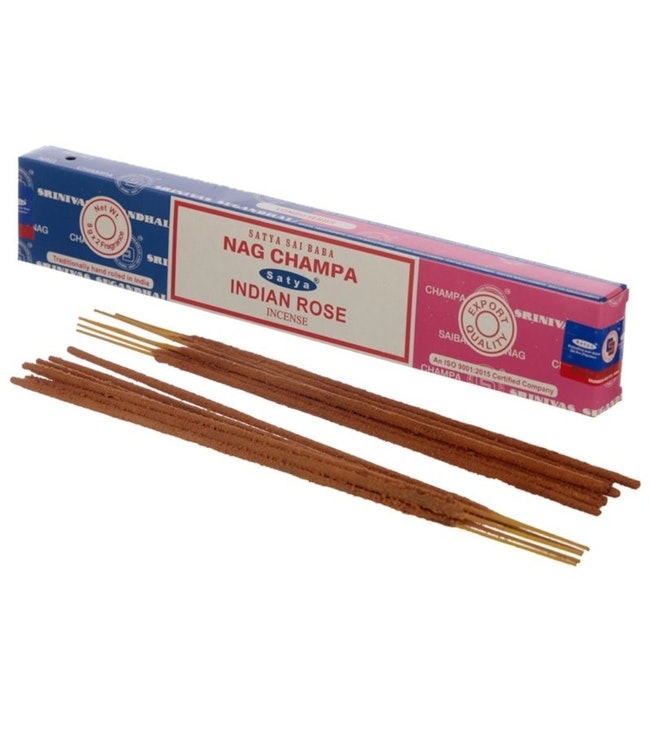 Rökelse Satya Nag Champa & Indian Rose - Leveranstid 1-3 Dagar