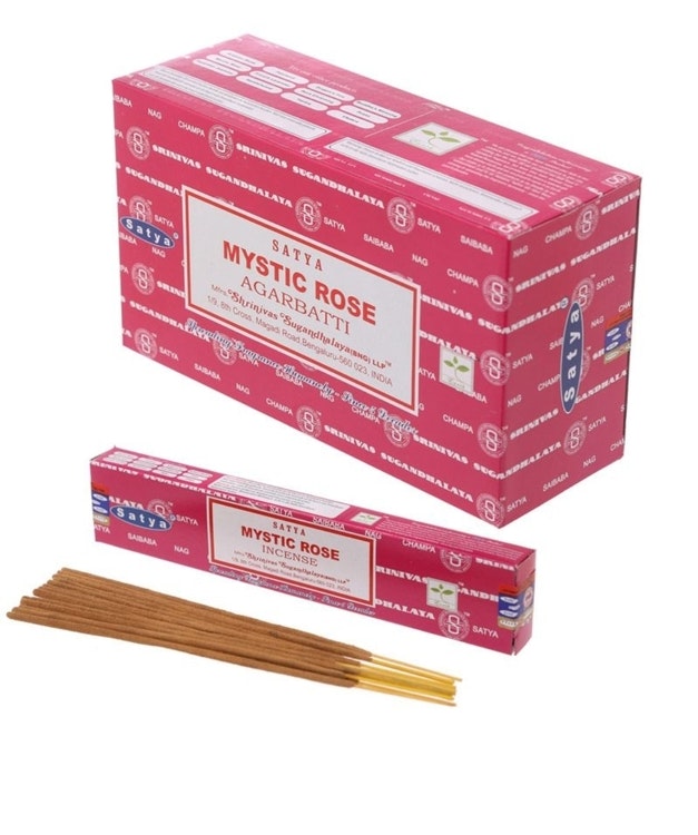 Rökelse Satya Nag Champa Mystic Rose - Leveranstid 1-3 Dagar