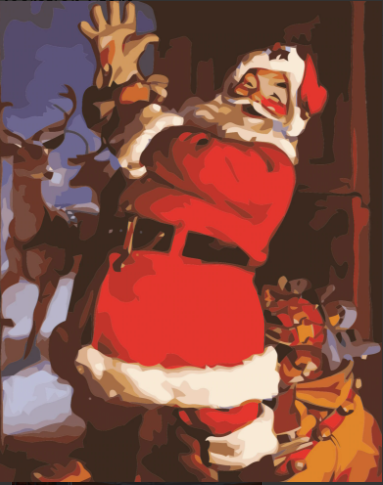 Paint By Numbers Happy Santa 40x50