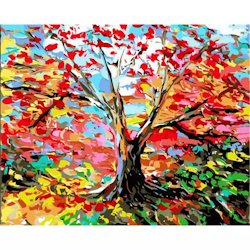 Paint by Numbers Color Tree 40x50 - Leveranstid 1-3 Dagar