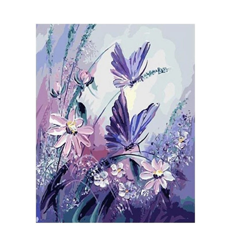 Paint By Numbers Purple Butterflies 40x50