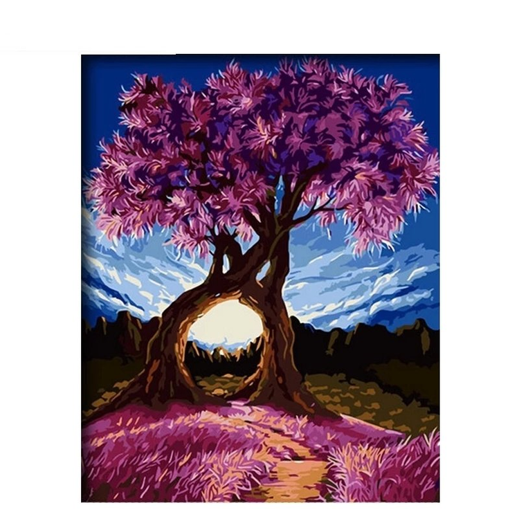 Paint By Numbers Romantic Trees 40x50