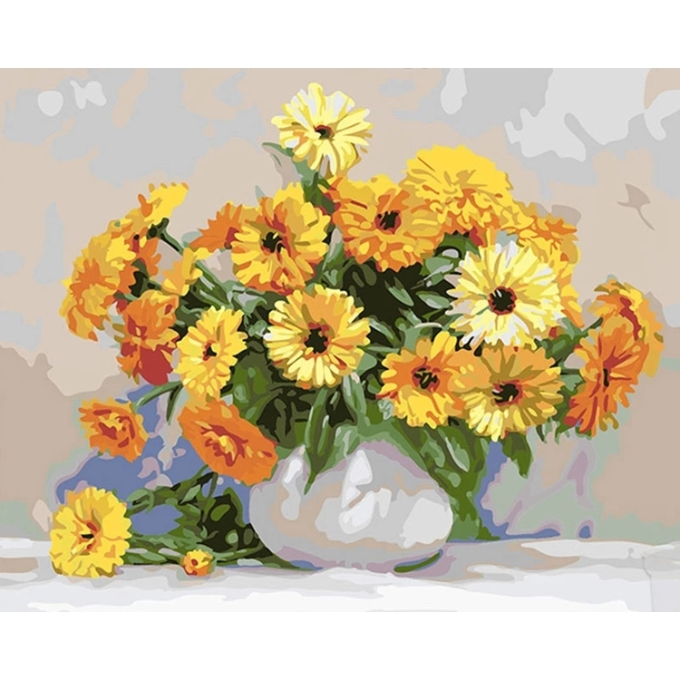Paint By Numbers Yellow Daisys 40x50