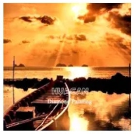 Diamanttavla Sunset Shining On Boat 40x50