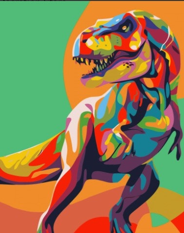 Paint By Numbers Color Dinosaur 40x50