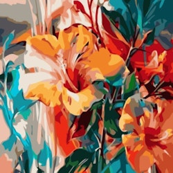 Paint By Numbers  Colorful Flowers  40x50