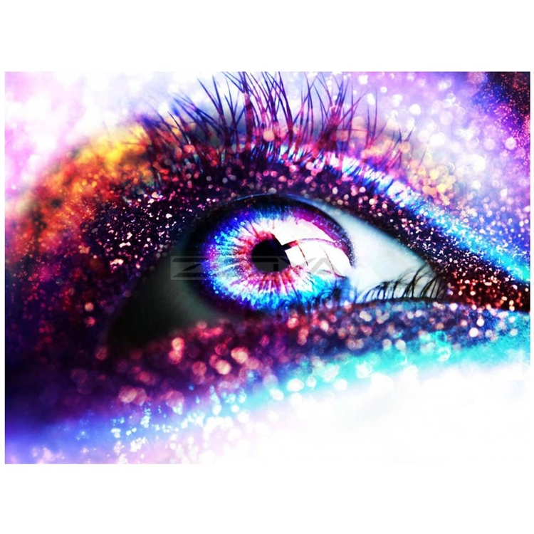 Diamanttavla Colored Eye 40x50 - Leveranstid 1-3 Dagar