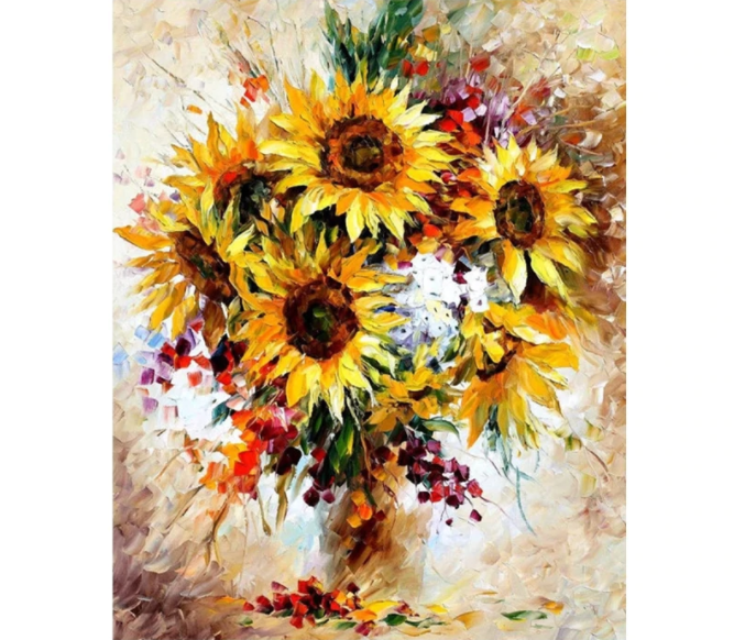 Paint By Numbers Sunflowers 40x50