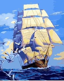 Paint By Numbers Ocean Sailing 40x50