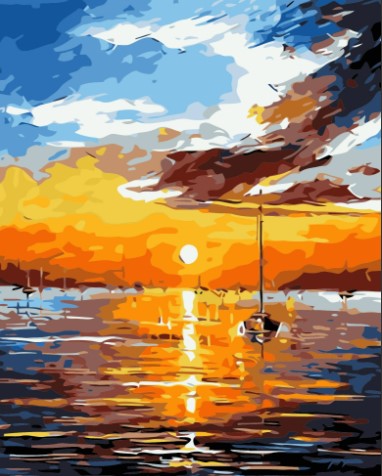 Paint By Numbers Sunset 40x50