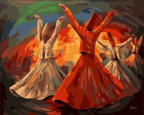 Paint By Numbers Oriental Dancing 40x50