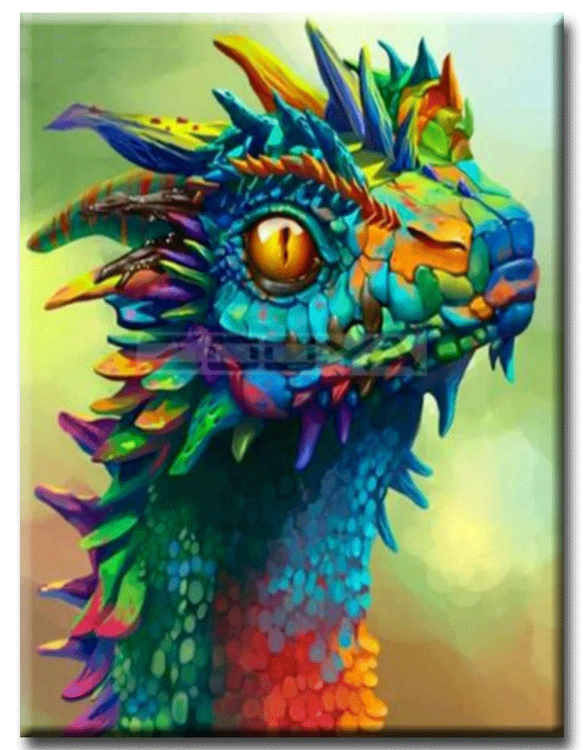 Diamanttavla (R) Color Dragon 40x50