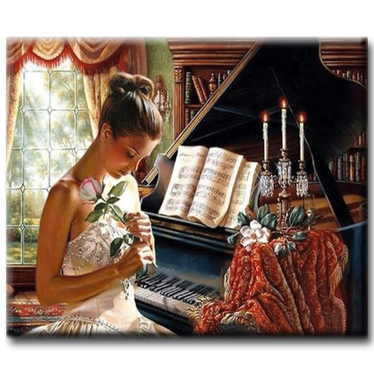 Diamanttavla Beauty By Piano 50x70