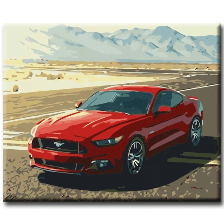 Paint By Numbers Red Sportcar 40x50