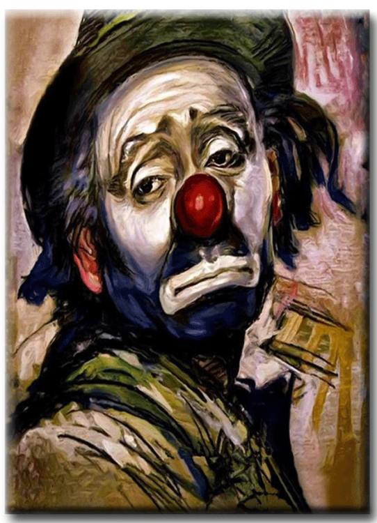 Diamanttavla (R) Sad Clown 40x50