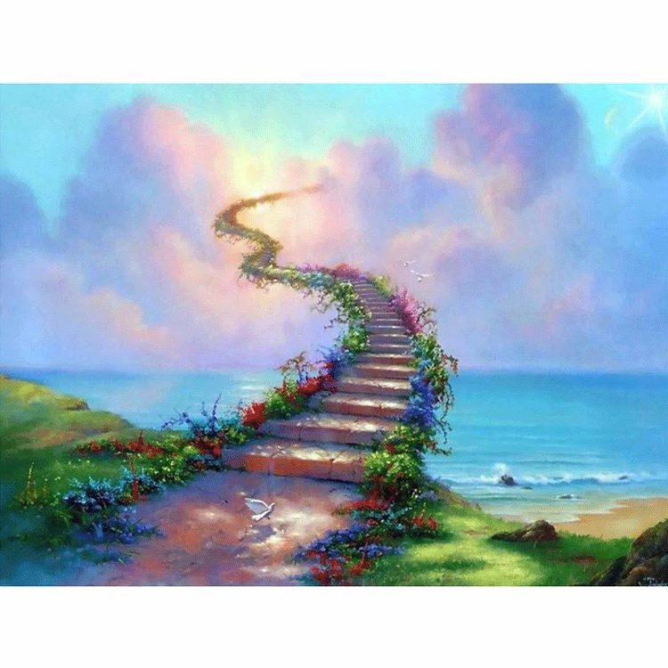 Diamanttavla  (R) Stairways To Heaven 50x70