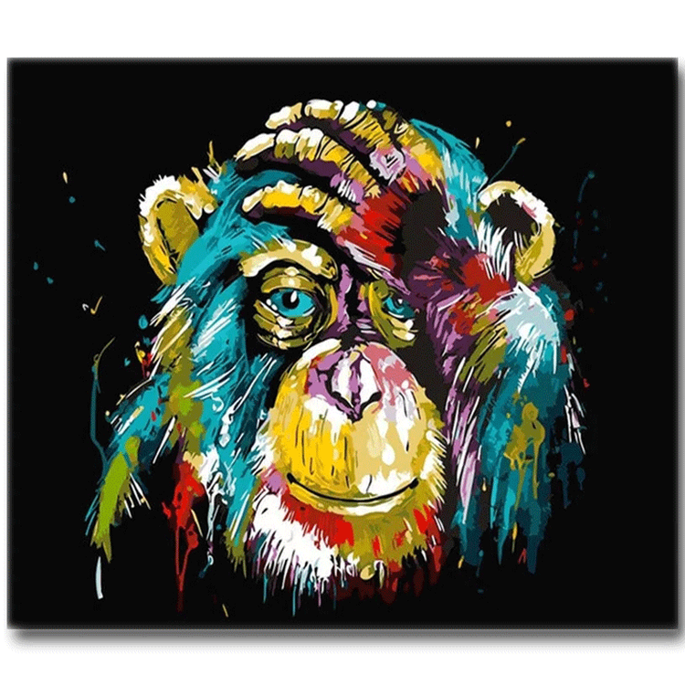 Diamanttavla Monkey 40x50