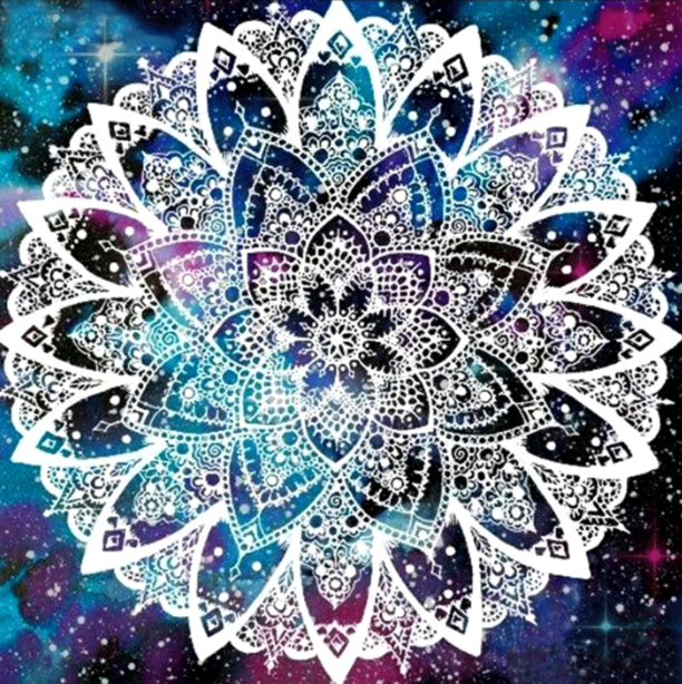 Diamanttavla Blooming Mandala 50x50