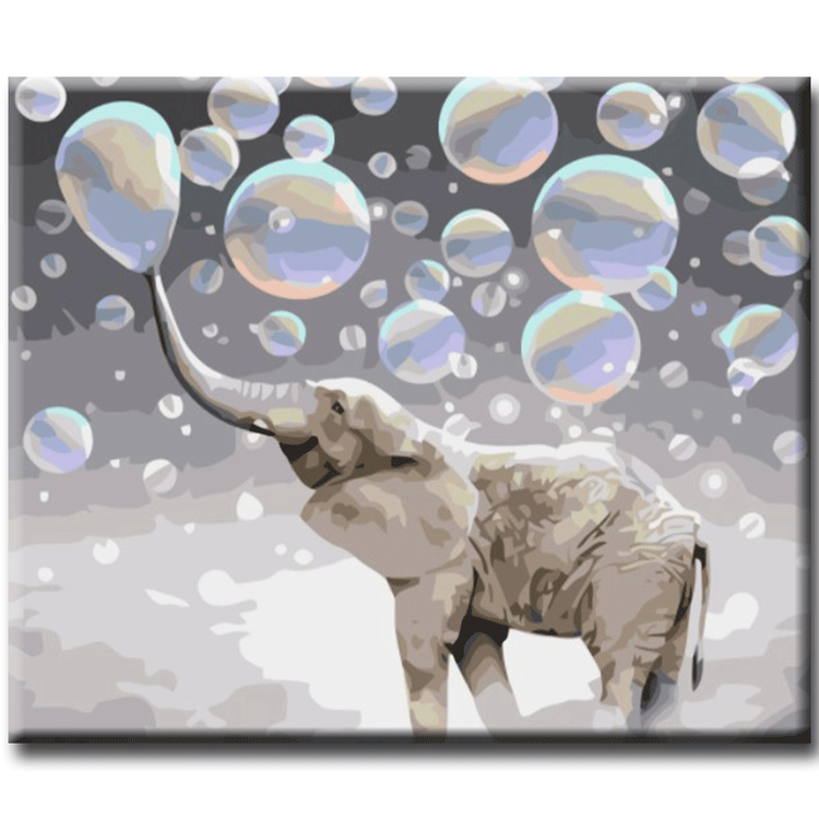 Paint By Numbers Elephant Bubbles 40x50 -Leveranstid 1-3 Dagar