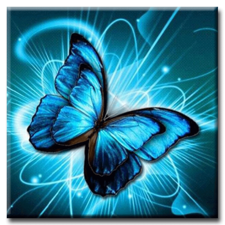 Diamanttavla (R) Butterfly Swirls 30x30